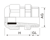 多孔芯尼龍塑料電纜防水固定接頭結構圖
