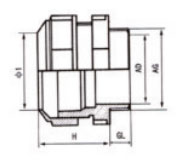 塑料擰緊防爆防水電纜接頭結構圖